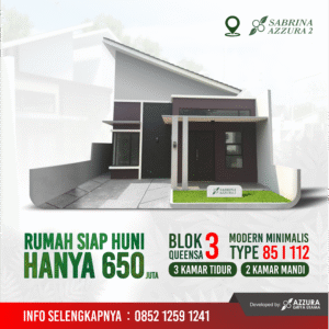 "rumah murah 3 kamar tidur di Bekasi dengan carport dan taman pribadi"